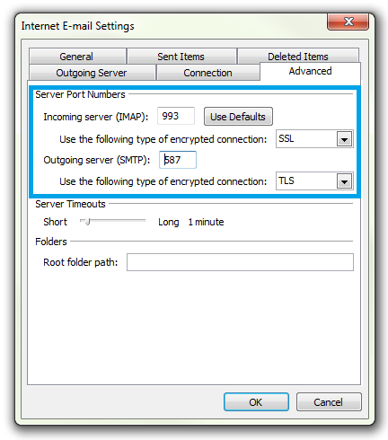 Add Gmail account - advanced