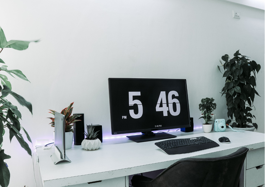 A clean and organized desk